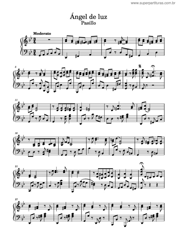 Partitura da música Ángel De Luz v.4