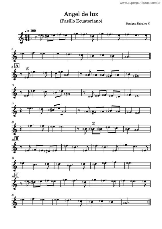 Partitura da música Angel De Luz v.5