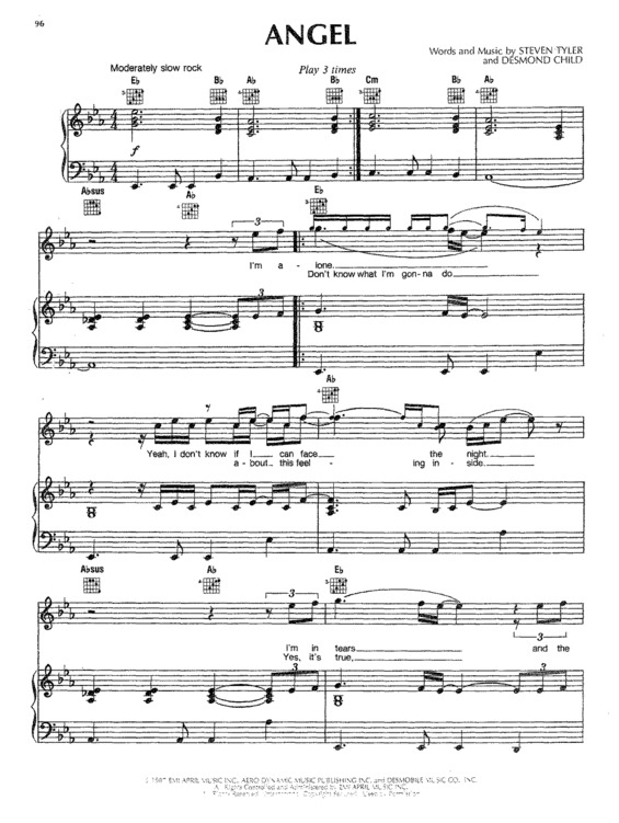 Partitura da música Angel v.14