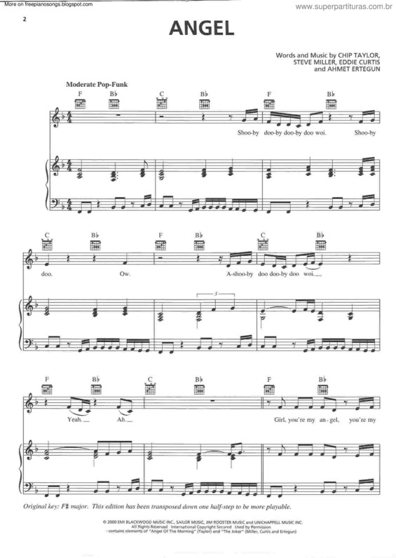 Partitura da música Angel v.19