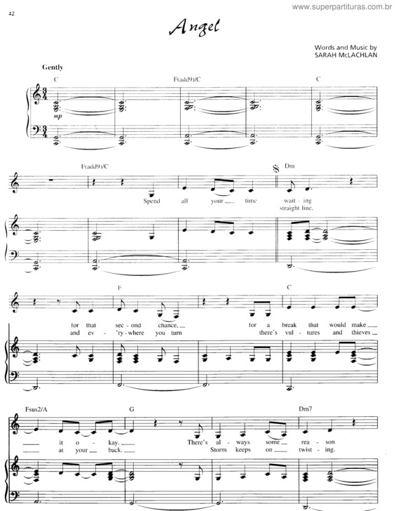 Partitura da música Angel v.9