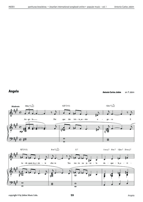 Partitura da música Angela