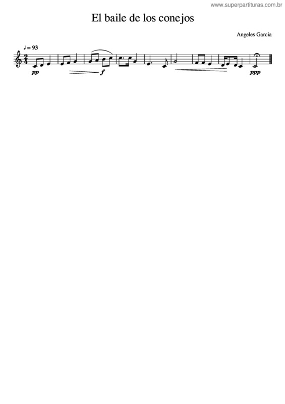 Partitura da música Angeles Garcia – El Baile De Los Conejos
