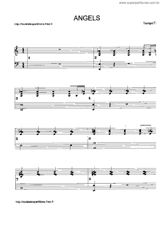 Partitura da música Angels v.5