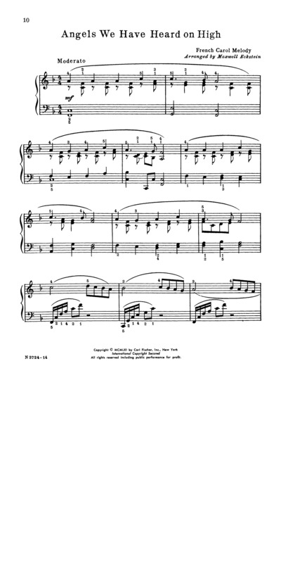 Partitura da música Angels We Have Heard On High v.3