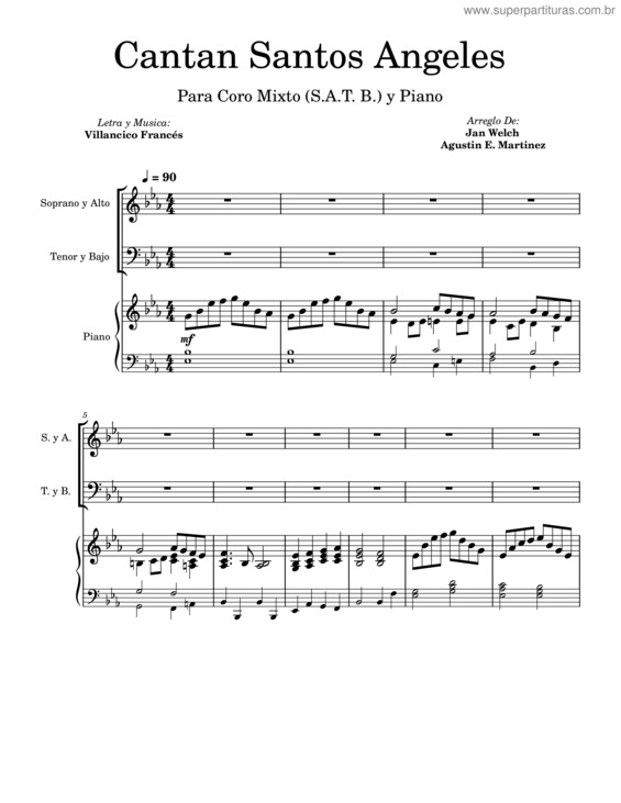 Partitura da música Angels We Have Heard On High v.6