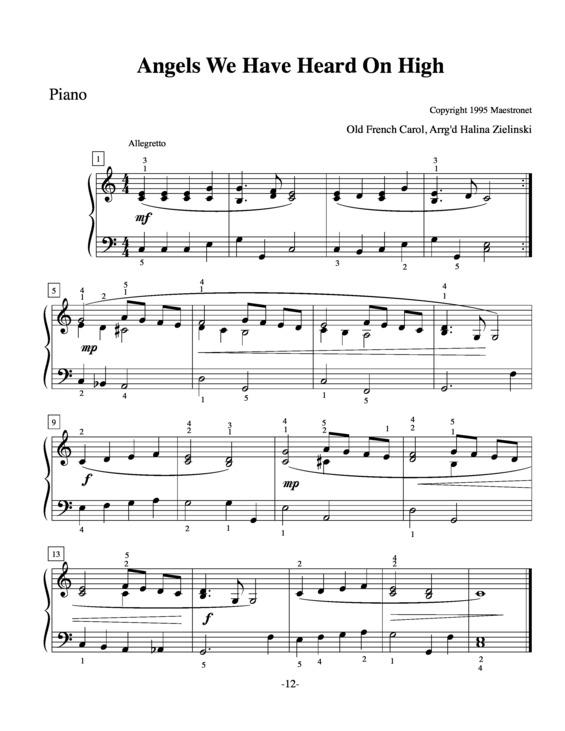 Partitura da música Angels We Have Heart on High