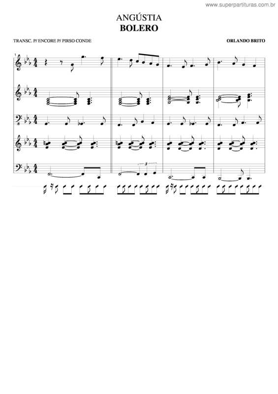 Partitura da música Angústia v.4