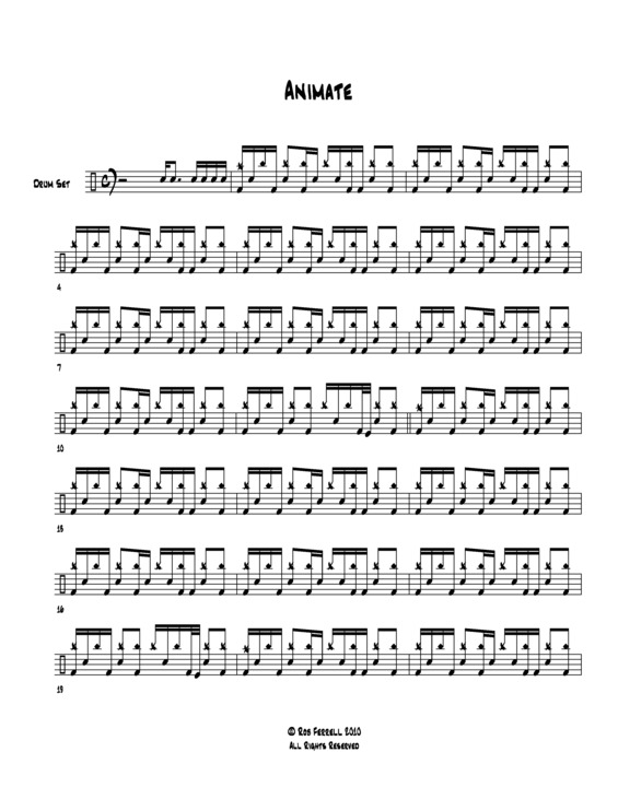 Partitura da música Animate