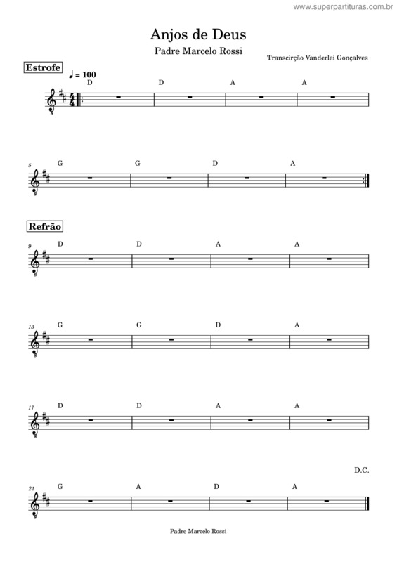 Partitura da música Anjos De Deus v.5