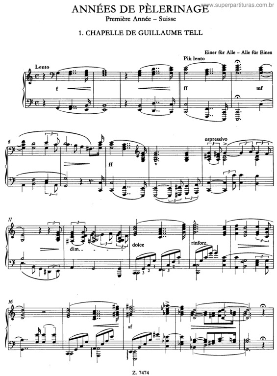 Partitura da música Années de pèlerinage I v.2