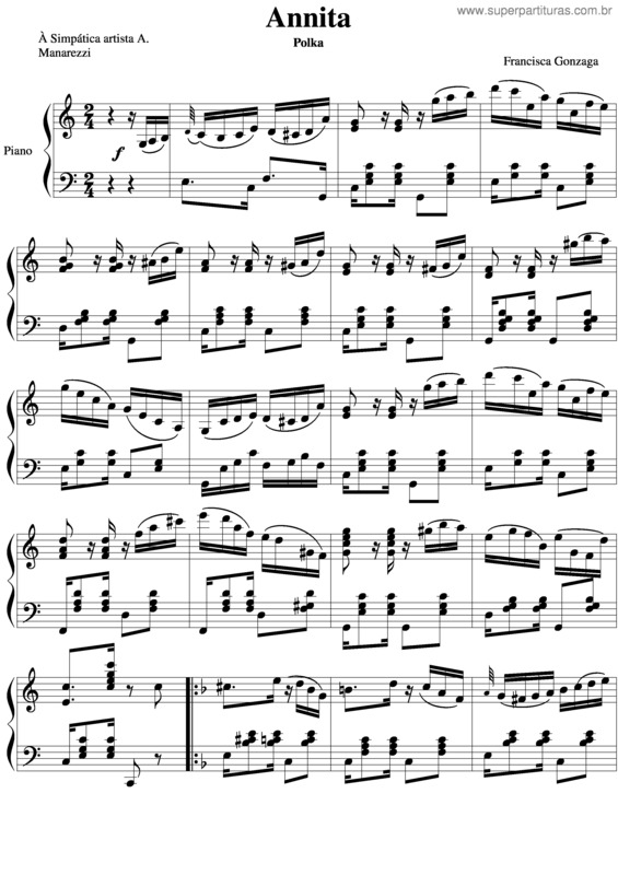 Partitura da música Annita v.2