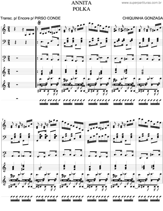 Partitura da música Annita v.4