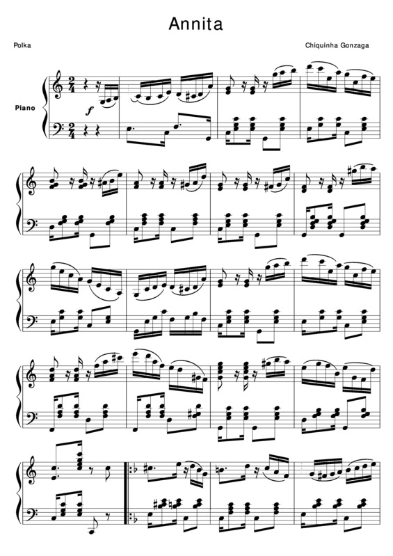 Partitura da música Annita v.7