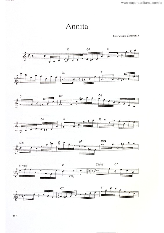 Partitura da música Annita v.8