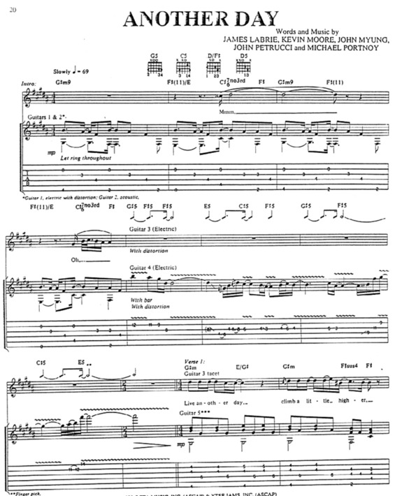 Partitura da música Another Day v.2