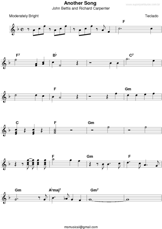 Partitura da música Another Song v.2