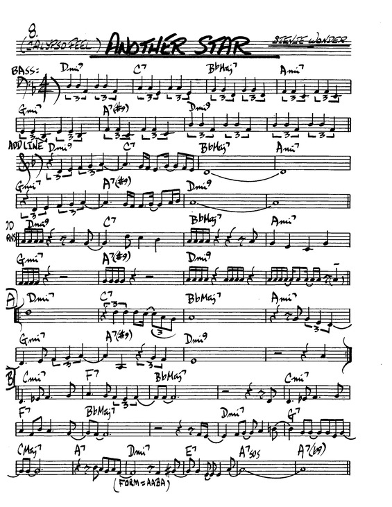 Partitura da música Another Star v.2