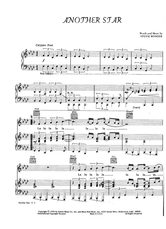 Partitura da música Another Star