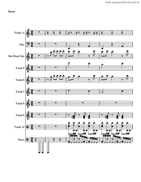 Partitura da música Ansiedad – Nat King Cole Nat King Cole – Ansiedad