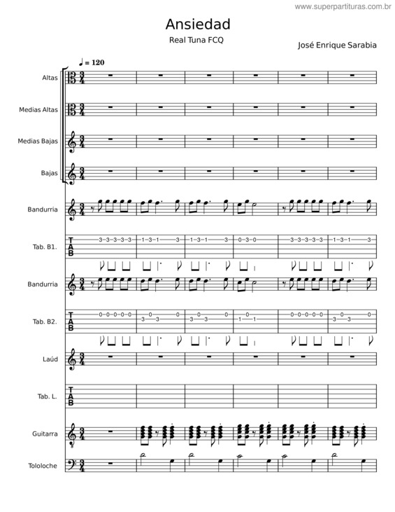 Partitura da música Ansiedad v.9