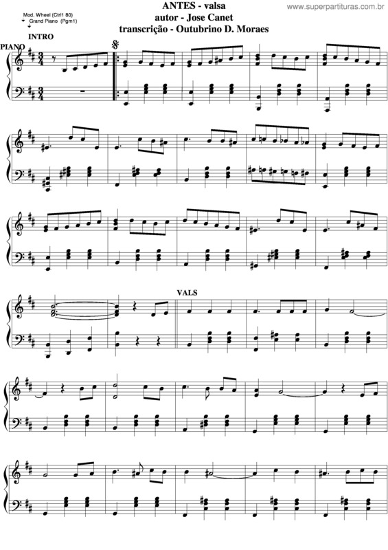 Partitura da música Antes v.4