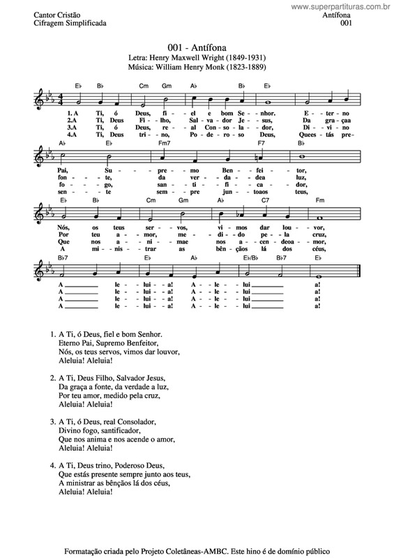 Partitura da música Antífona v.3