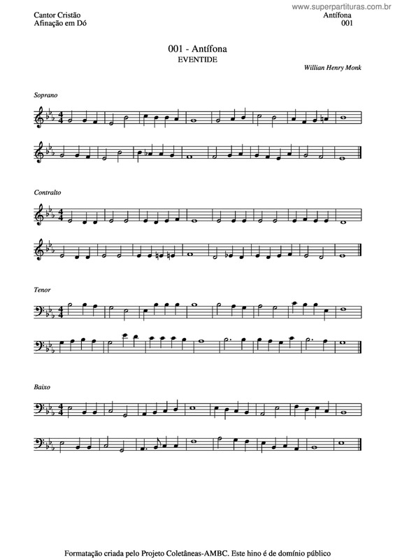 Partitura da música Antífona v.4