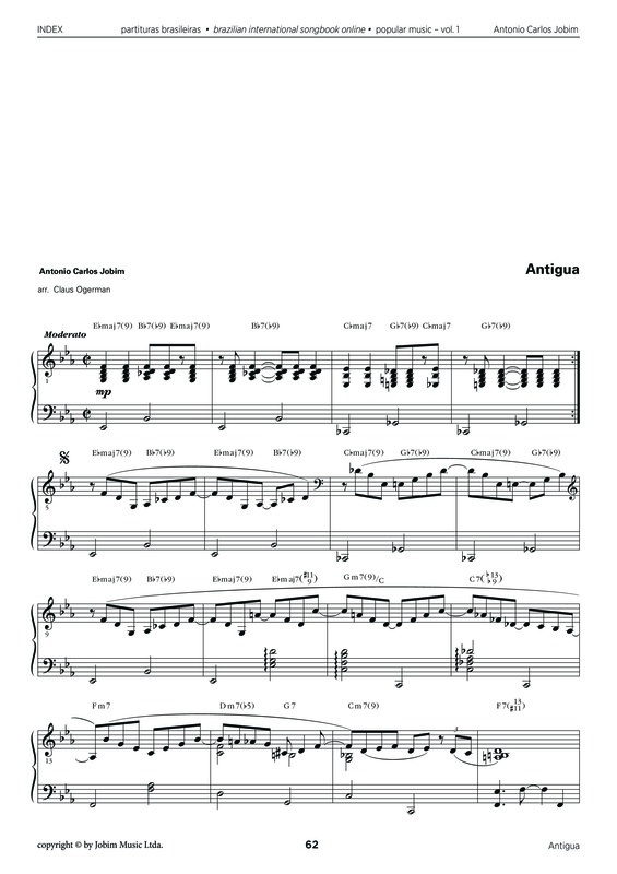 Partitura da música Antigua