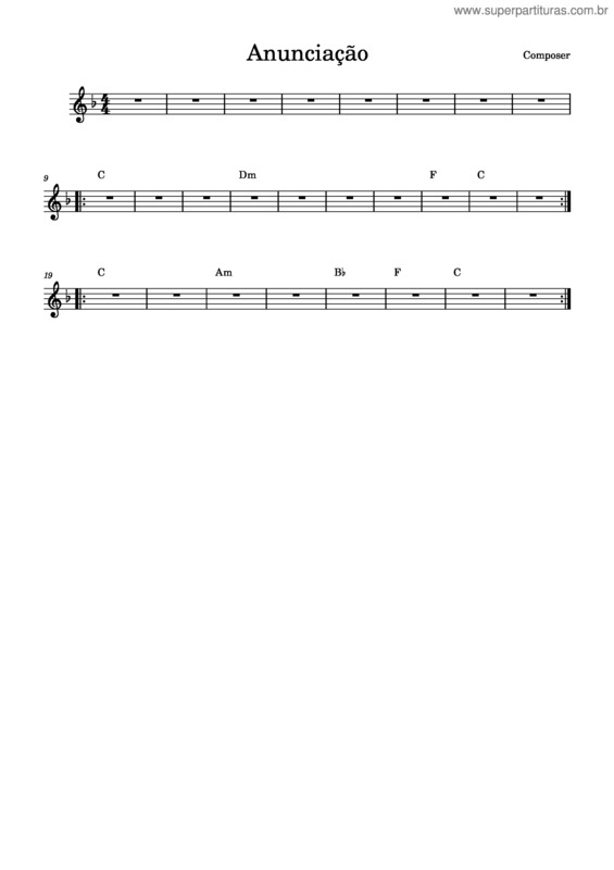 Partitura da música Anunciação – Alceu Valença Anunciação v.4