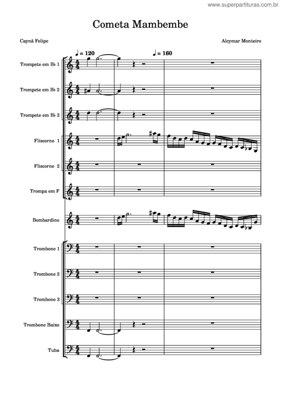Partitura da música Anunciação – Alceu Valença Cometa Mambembe