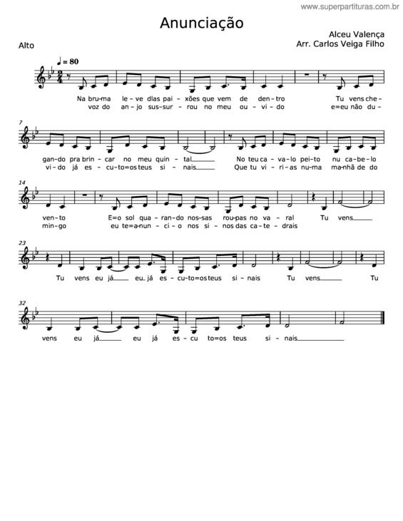 Partitura da música Anunciação – Alceu Valença v.13