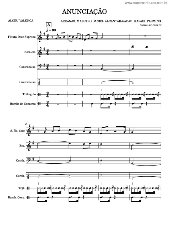 Partitura da música Anunciação – Alceu Valença v.17