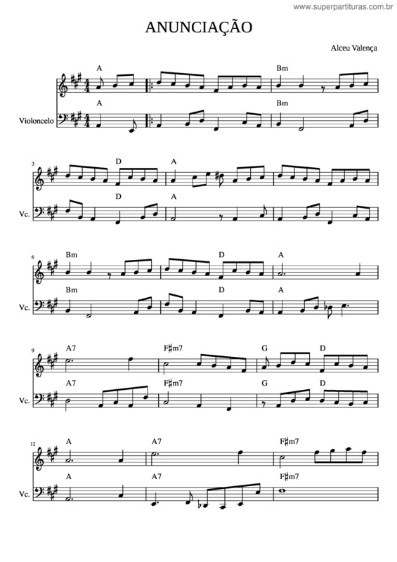 Partitura da música Anunciação – Alceu Valença v.18