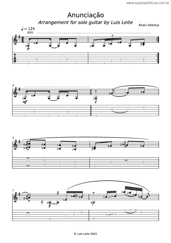 Partitura da música Anunciação – Alceu Valença v.31