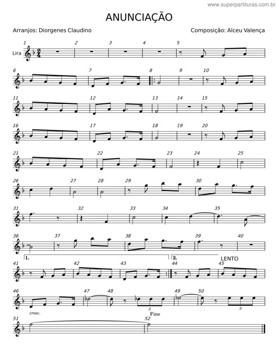 Partitura da música Anunciação – Alceu Valença v.33