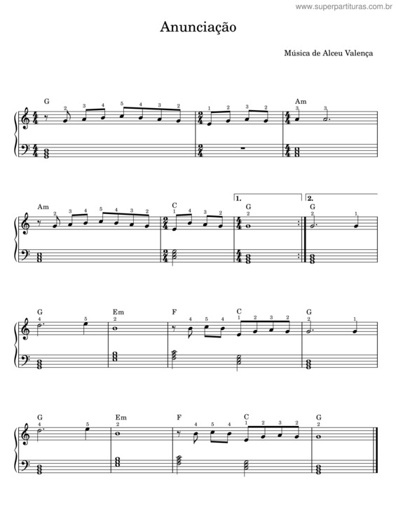 Partitura da música Anunciação – Alceu Valença v.38