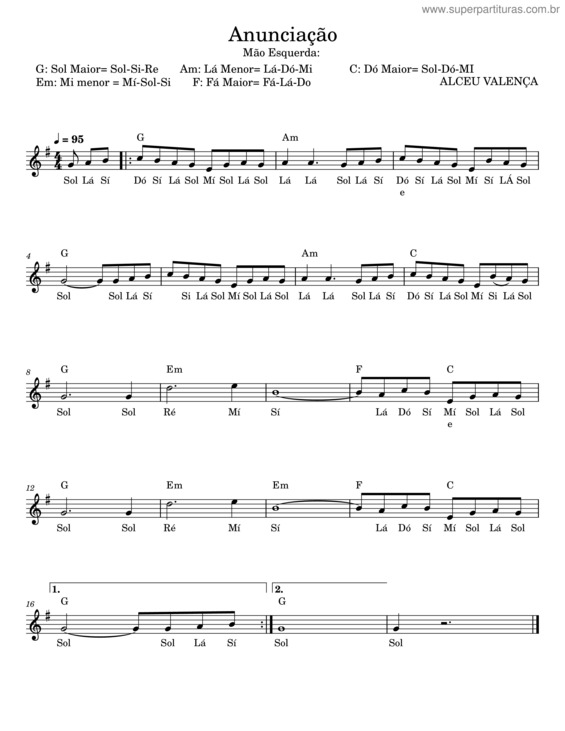 Partitura da música Anunciação – Alceu Valença v.39