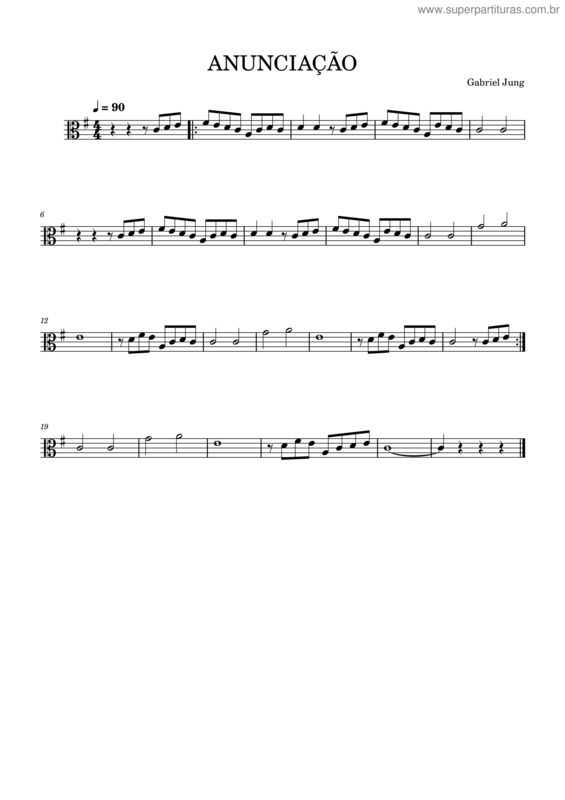 Partitura da música Anunciação v.21