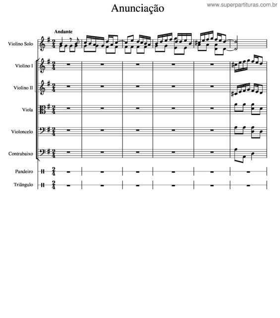 Partitura da música Anunciação v.9