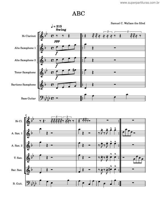 Partitura da música Anything But Clarinet – Samuel C. Wallace The 52Nd