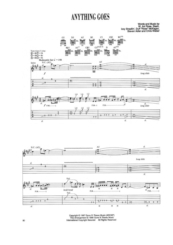 Partitura da música Anything Goes