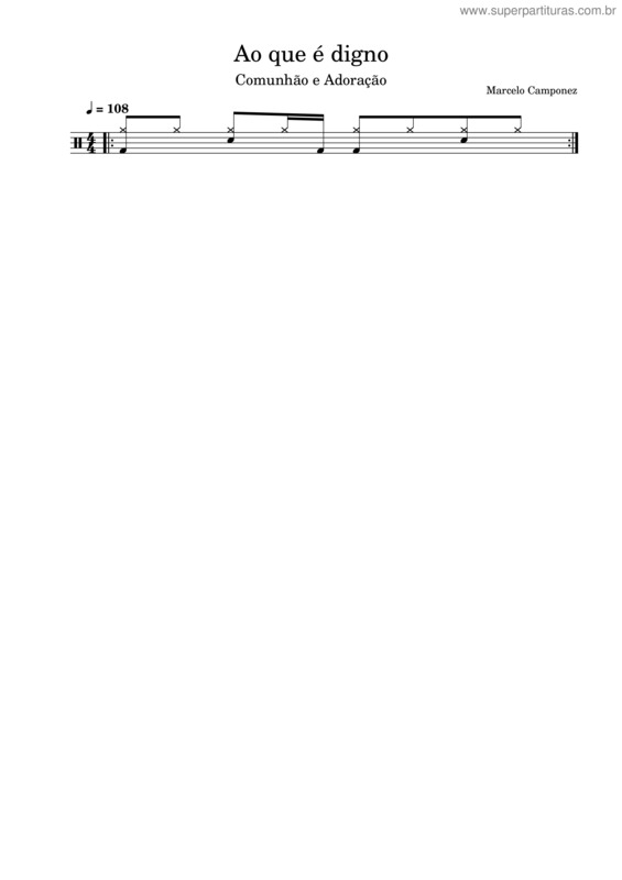 Partitura da música Ao Que É Digno – Marcelocampon