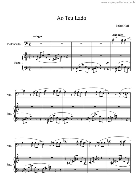 Partitura da música Ao teu lado