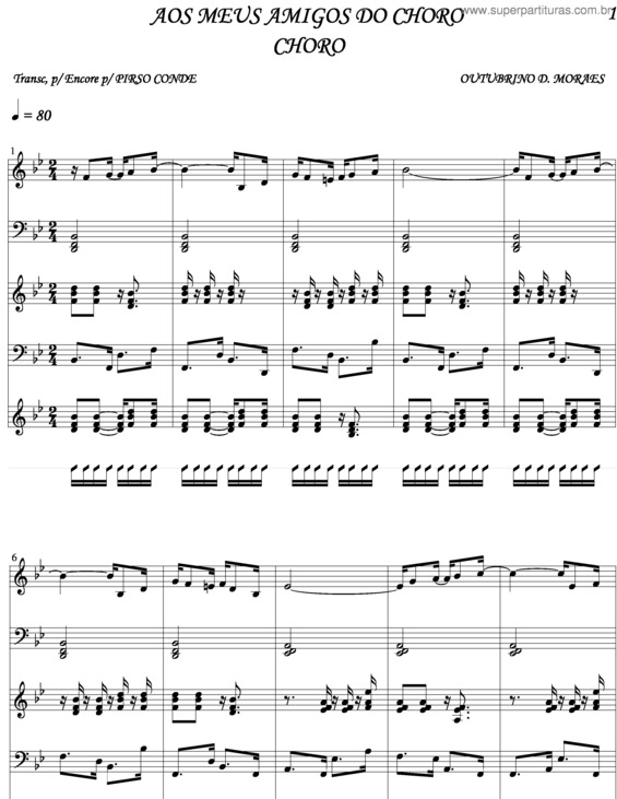 Partitura da música Aos Meus Amigos Do Choro v.2