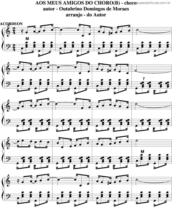 Partitura da música Aos Meus Amigos Do Choro v.3