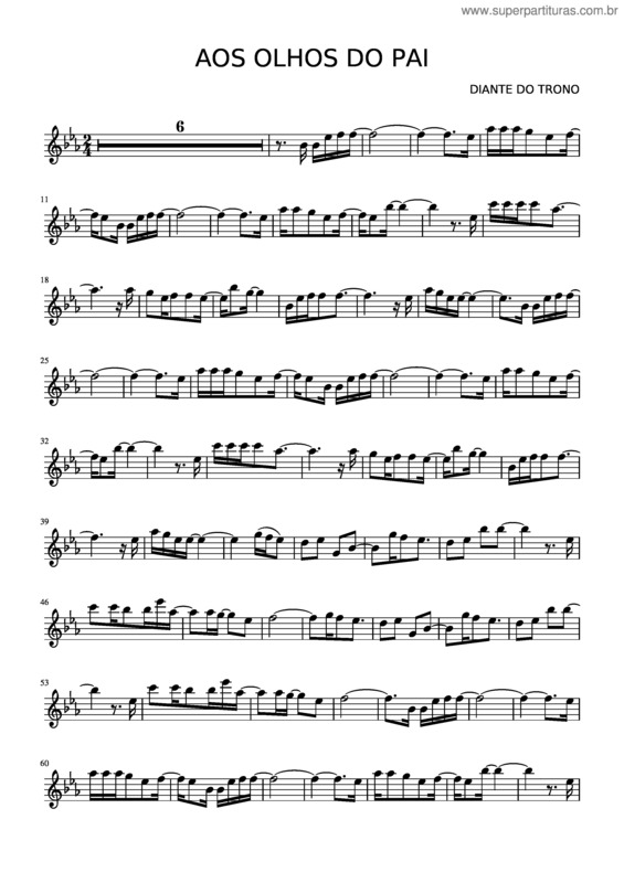 Partitura da música Aos Olhos Do Pai – Réb
