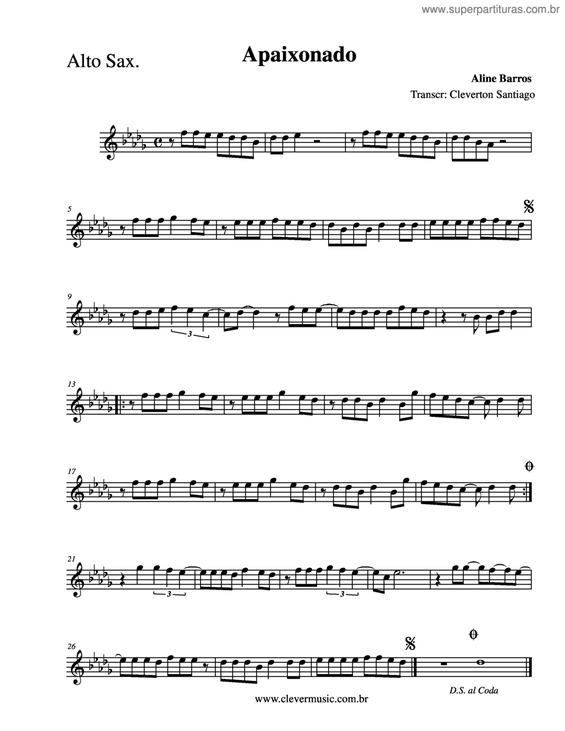 Partitura da música Apaixonado v.2