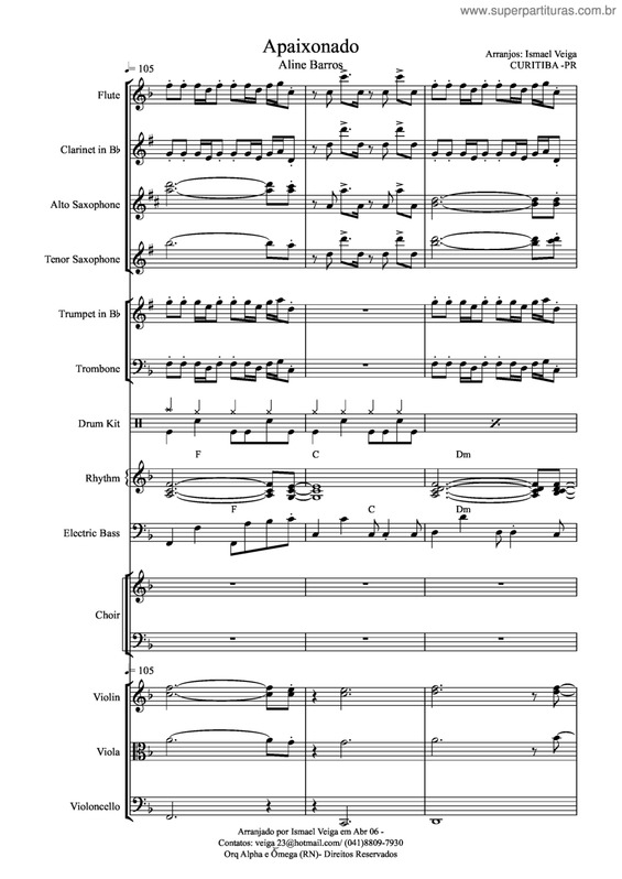 Partitura da música Apaixonado v.4