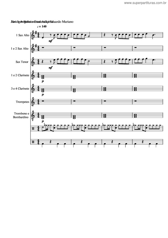 Partitura da música Apelido Carinhoso v.2